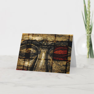 Buddha-Augen in der Mondrian Art-Gruß-Karte Karte