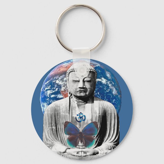 Buddha Awaits Schlüsselanhänger (Vorderseite)