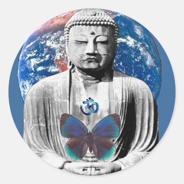 Buddha Awaits Sticker (Vorderseite)