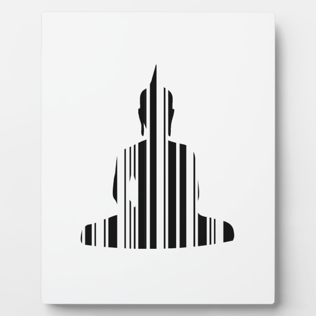 BUDDHA BAR CODE Buddhistisches Barcode Muster Desi Fotoplatte (Vorderseite)