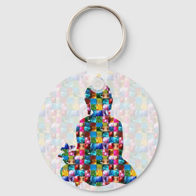 BUDDHA Bewusstsein : In JEWELS gedrängt Schlüsselanhänger (Vorderseite)