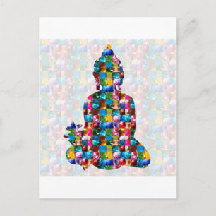 BUDDHA Bewusstsein: In JEWELS gerollt Postkarte