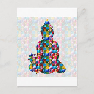 BUDDHA Bewusstsein: In JEWELS gerollt Postkarte