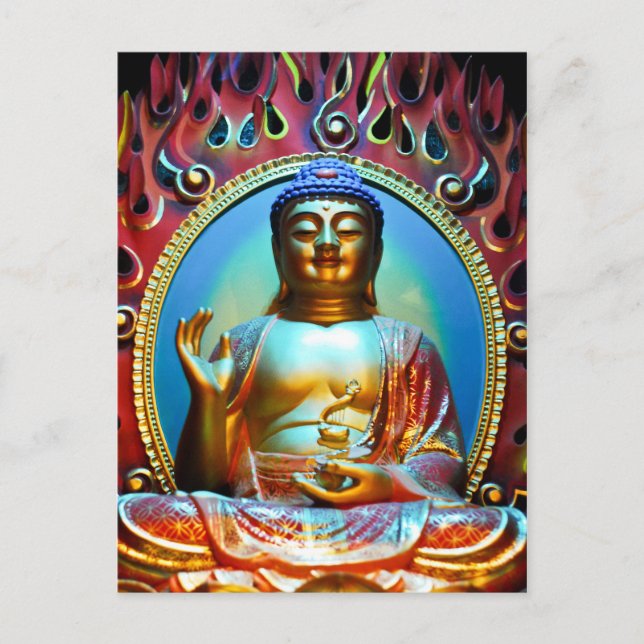 "Buddha Bless You" Postkarte (Vorderseite)