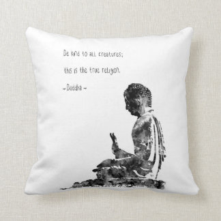 Buddha, Buddha-Zitat, Aquarell Buddha Kissen