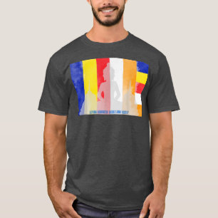 Buddha Buddhistische Flagge Spiritueller Yoga T-Shirt