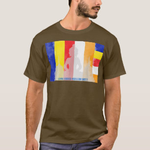 Buddha Buddhistische Flagge Spiritueller Yoga T-Shirt
