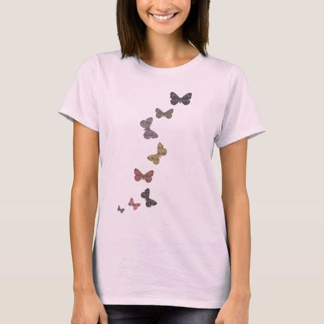Buddha Butterfly Pattern T - Shirt (Vorderseite)