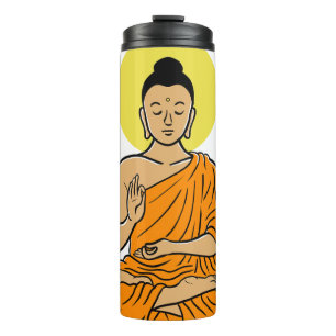 Buddha Cartoon Buddhism.net Thermosbecher