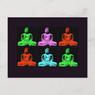 Buddha Collage Postkarte