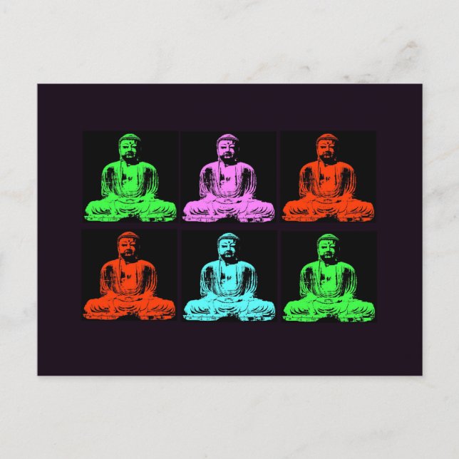 Buddha Collage Postkarte (Vorderseite)