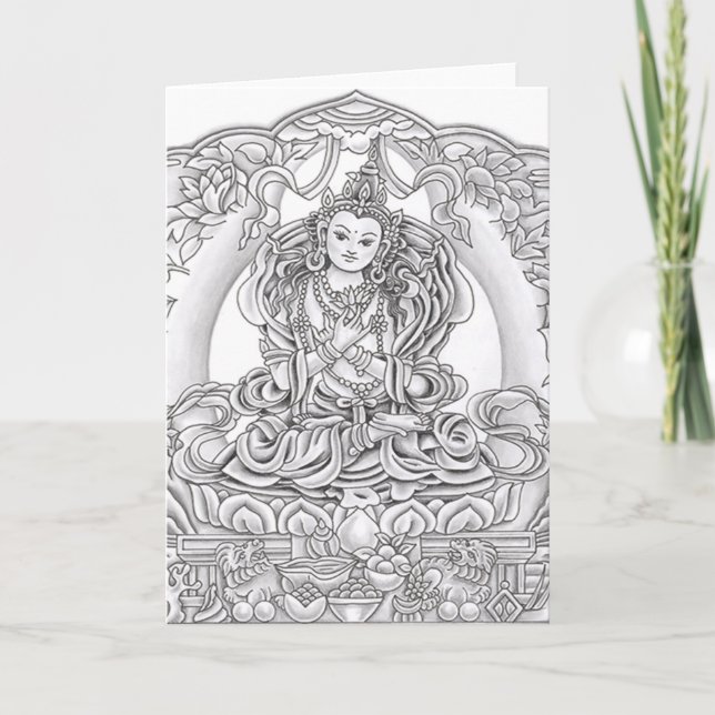 Buddha der Grußkarte des Mitgefühls Karte (Vorderseite)