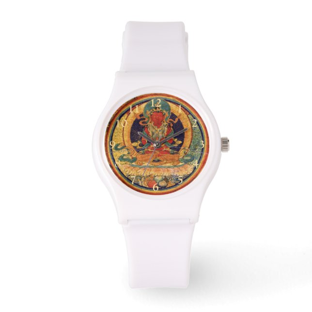 Buddha des langen Lebens Amatayus Armbanduhr (Vorderseite)