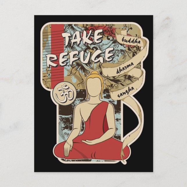 Buddha, Dharma und Sangha Postkarte (Vorderseite)