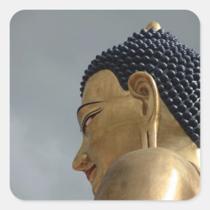 Buddha Dordenma-Statue Quadratischer Aufkleber
