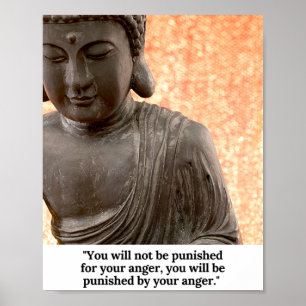 Buddha - Du wirst nicht für deinen Zorn bestraft Poster