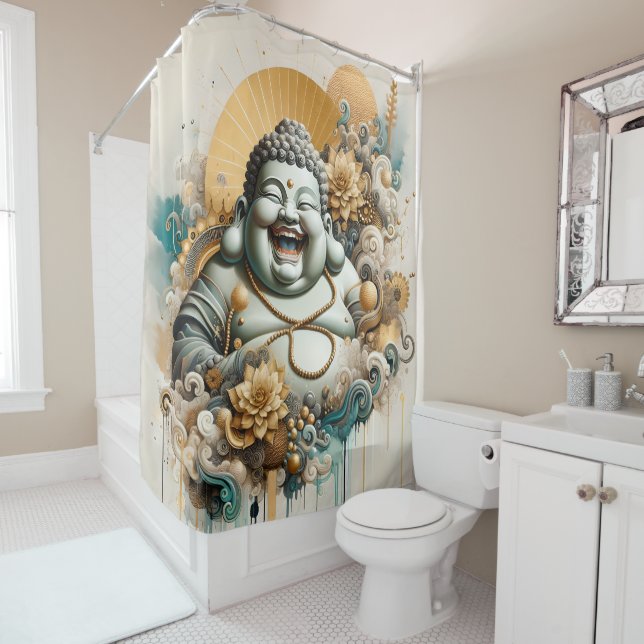 Buddha Duschvorhang (Beispiel)
