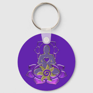 BUDDHA-Energie violett Schlüsselanhänger