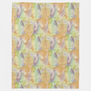 Buddha Energy - Wasserfarbenes nahtloses Muster 3 Fleecedecke
