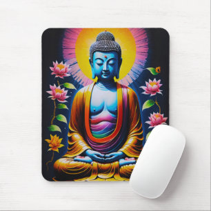 Buddha - Erblühende Achtsamkeit Mousepad