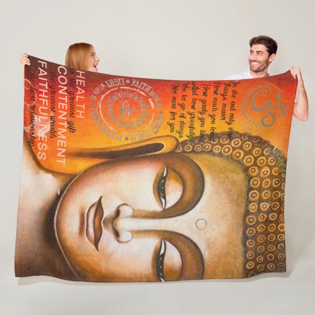 Buddha-Erleuchtung Fleecedecke (Beispiel)
