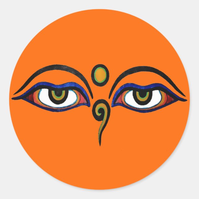 Buddha Eyes Art Sticker (Vorderseite)