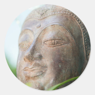 Buddha Face Runder Aufkleber