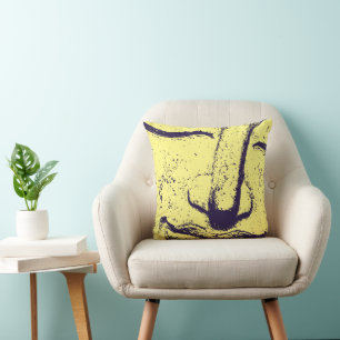 Buddha Face Zen Harmony Buddhahood Yellow Kissen