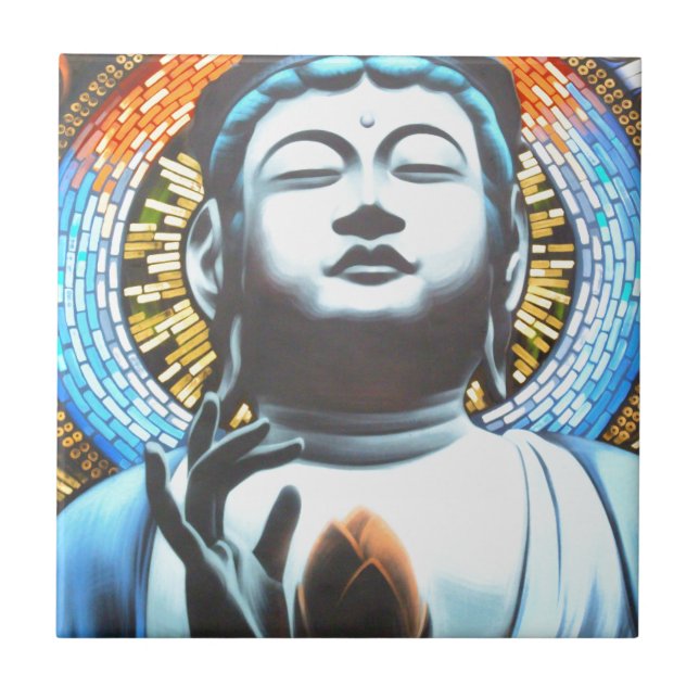 Buddha Fliese (Vorderseite)
