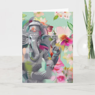 Buddha Ganesha Art Grußkarte | Positivität Karte