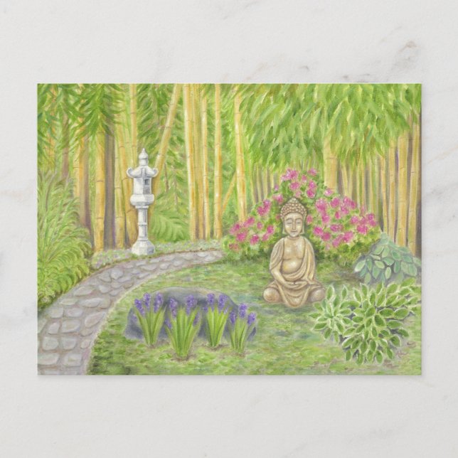 Buddha Garden Postkarte (Vorderseite)