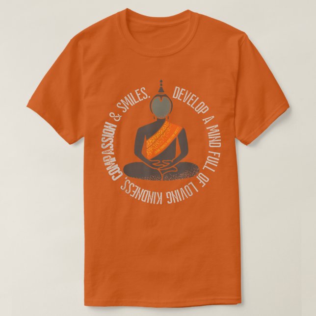 Buddha Gautama Mindfulness Peace Love Kindness M T-Shirt (Design vorne)