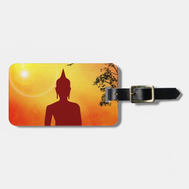 Buddha Gepäckanhänger (Vorderseite horizontal)