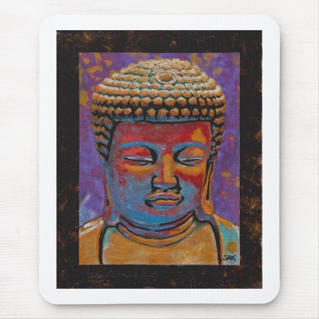 Buddha, Gerahmt Mousepad (Vorne)