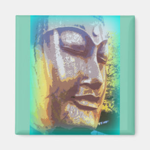 Buddha Gesicht grün Magnet