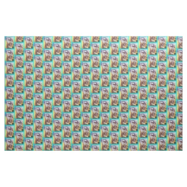 Buddha Gesicht Stoff (Yard (91,4 cm))