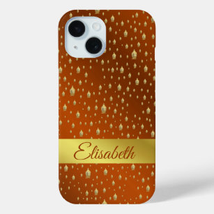 Buddha, golden + buddha, asiatisches Muster, glänz Case-Mate iPhone Hülle