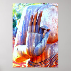 Buddha-Hand im Ein-Okaymudra Poster