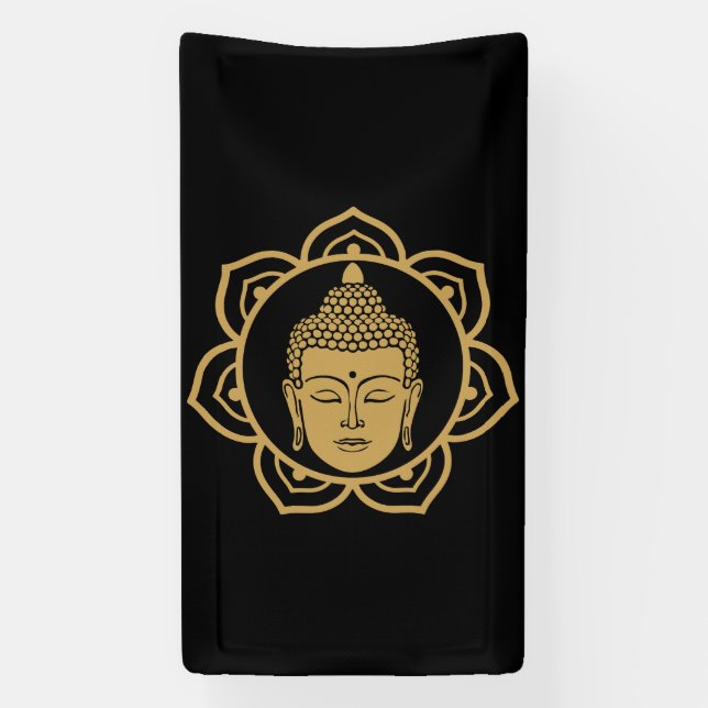 Buddha Head Meditation Banner (Vertikal)