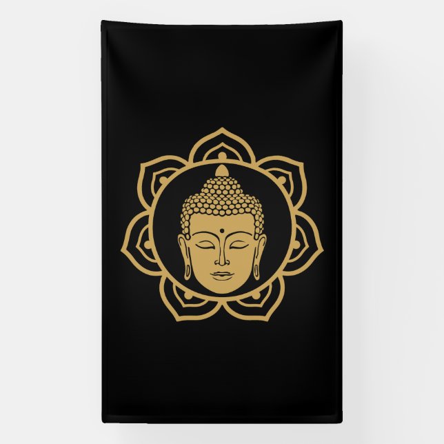 Buddha Head Meditation Banner (Vertikal)