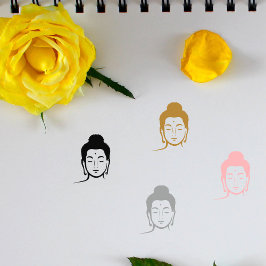 Buddha Head Sign Gummistempel