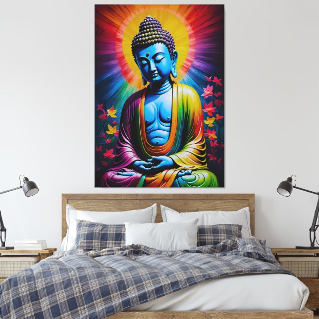 Buddha heilige Tage des Friedens Leinwanddruck (Insitu (Schlafzimmer))