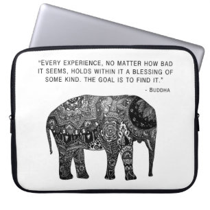 Buddha-Hennastrauch-Elefant-Klugheit Laptopschutzhülle