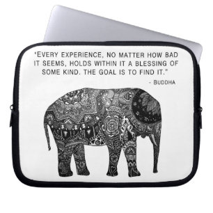 Buddha-Hennastrauch-Elefant-Klugheits-Laptop-Hüls Laptopschutzhülle