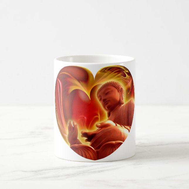 BUDDHA Herz Kaffeetasse (Mittel)