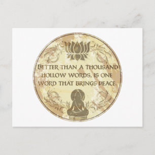 Buddha Hollow Words Postkarte