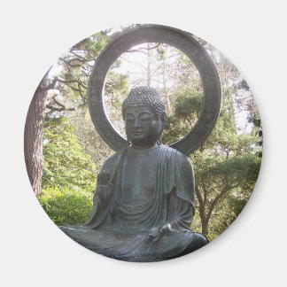 Buddha im japanischen Teegarten Magnet