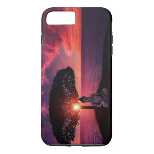 Buddha im roten Abends-Himmel Case-Mate iPhone Hülle