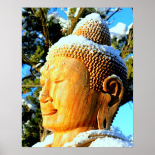 Buddha im Schnee Poster