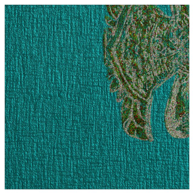 Buddha in Blau Stoff (Muster)
